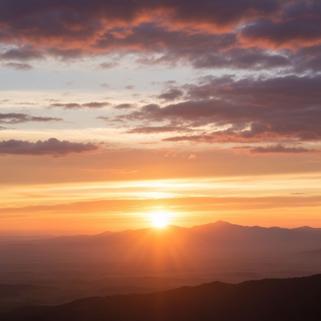 Φως της ανατολής που εμπνέει ηρεμία και ενέργεια